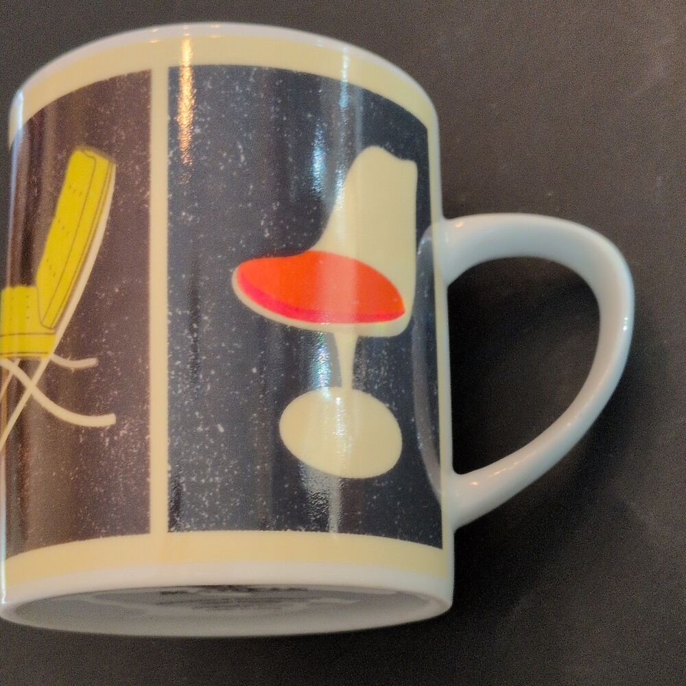Magpie Ceramic Coffee Mug mid century Furniture retro chairs - Picture 3 of 6